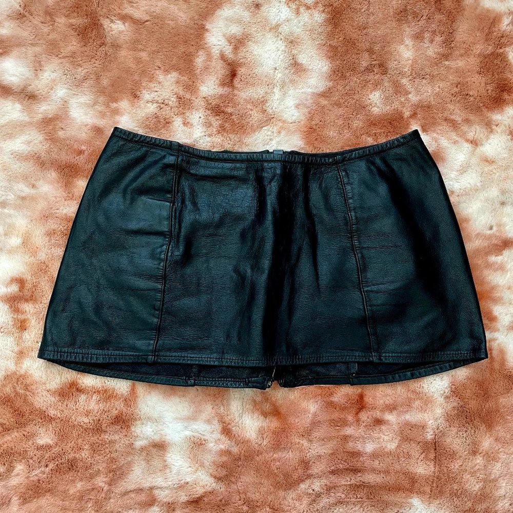 Black Leather Mini Skirt
